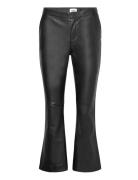 Cornelia Trousers Bottoms Trousers Leather Leggings-Bukser Black Twist...