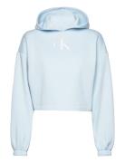 Sequin Hoodie Tops Sweatshirts & Hoodies Hoodies Blue Calvin Klein Jea...