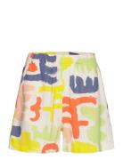 Carnival Print Viscose Blend Short Bottoms Shorts Casual Shorts Multi/...