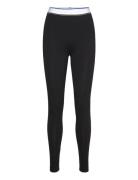 Classic Leggings_B Bottoms Trousers Leather Leggings-Bukser Black HUGO...