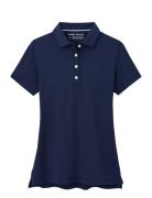 Short Sleeve Button Polo Sport T-shirts & Tops Polos Navy Peter Millar