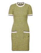 Boucle Knit Dress Designers Short Dress Yellow Karl Lagerfeld