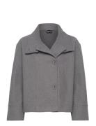 Short Felt Jacket Outerwear Jackets Light-summer Jacket Grey Gina Tric...