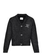 Fluffy Knit Metallic Cardigan Tops Knitwear Cardigans Black Juicy Cout...