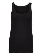 Basic Cotton Tank Top Tops T-shirts & Tops Sleeveless Black Femilet