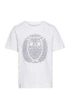 Regular Fit Owl Chest Print - Gots/ Tops T-Kortærmet Skjorte White Kno...