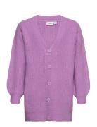 Nkflonja Ls Knit Card Long Tops Knitwear Cardigans Purple Name It