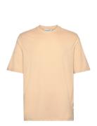 Mid Sleeve T-Shirt Gots Tops T-Kortærmet Skjorte Cream Resteröds