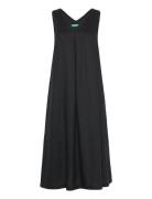 Dress Knælang Kjole Black United Colors Of Benetton