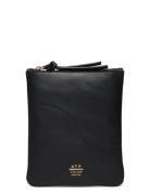 Campi Black Double Faced Nappa Bags Clutches Black ATP Atelier