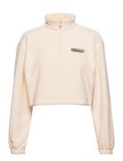 1/4 Zi Cropped Sport Sweatshirts & Hoodies Fleeces & Midlayers Cream A...