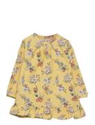 Dress Ls W. Frills, Flower Garden, Soft Yellow Dresses & Skirts Dresse...