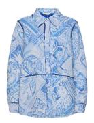 Bino Print Shirt Jacket 22-02 Tops Shirts Long-sleeved Blue HOLZWEILER