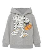 Nmmotis Mickey Sweat Bru Wdi Tops Sweatshirts & Hoodies Hoodies Grey N...