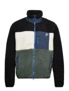 P Bear Colour Block Borg Zip Thru Jacket Tops Sweatshirts & Hoodies Fl...