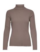 Rylie Ls Top Tops Knitwear Turtleneck Purple ODD MOLLY