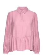 Nucaltine Blouse Tops Blouses Long-sleeved Pink Nümph