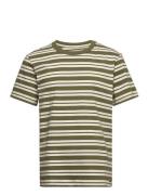 Akkikki Noos Stripe Tee Tops T-Kortærmet Skjorte Khaki Green Anerkjend...