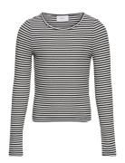 Gordo Rib Top Tops T-shirts Long-sleeved T-Skjorte Multi/patterned Gru...