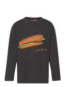 Sgji Sandwich Ls Tee Tops T-shirts Long-sleeved T-Skjorte Grey Soft Ga...