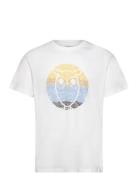 Regular Circled Owl Printed T-Shirt Tops T-Kortærmet Skjorte White Kno...