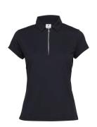 Macy Cap/S Polo Shirt Sport T-shirts & Tops Polos Navy Daily Sports