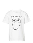 Regular Big Owl T-Shirt - Gots/Vega Tops T-Kortærmet Skjorte White Kno...