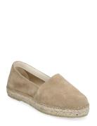 Slfhella Suede Espadrilles Espadrillos Flade Sandal Beige Selected Fem...