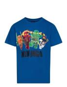 Lwtano 325 - T-Shirt S/S Tops T-Kortærmet Skjorte Blue LEGO Kidswear