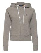 Fleece Full-Zip Hoodie Tops Sweatshirts & Hoodies Hoodies Grey Polo Ra...