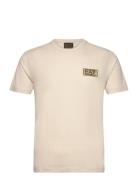 T-Shirt Tops T-Kortærmet Skjorte Beige EA7