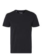 Slhnewpima Ss O-Neck Tee B Tops T-Kortærmet Skjorte Black Selected Hom...