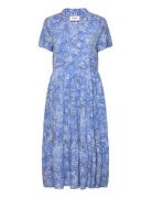 Edasz Ss Maxi Dress Knælang Kjole Blue Saint Tropez