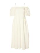 Slfanelli 3/4 On Off Ankle Dress B Knælang Kjole White Selected Femme