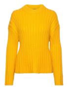 Slfranna Rib Pullover Tops Knitwear Jumpers Yellow Soaked In Luxury