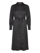 Viellette L/S Shirt Dress/Su - Noos Knælang Kjole Black Vila