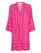 Carmarrakesh Life 3/4 Tunic Dress Aop Tops Tunics Pink ONLY Carmakoma