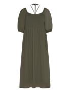 Kale Dress Knælang Kjole Khaki Green Kaffe