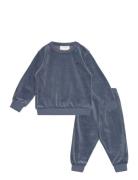 Velour Set Sets Sweatsuits Blue Fixoni