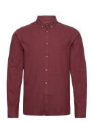 Sdpete Sh Tops Shirts Casual Burgundy Solid