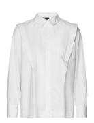 Lr-Bradie Tops Shirts Long-sleeved White Levete Room