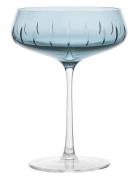 Champagne Coupe Single Cut Home Tableware Glass Champagne Glass Blue L...