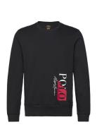 Cotton Blend-Sle-Top Tops Sweatshirts & Hoodies Sweatshirts Black Polo...