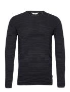 Sdstruan Tops Knitwear Round Necks Blue Solid