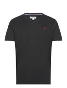 Uspa T-Shirt V-Neck Cem Men Tops T-Kortærmet Skjorte Black U.S. Polo A...