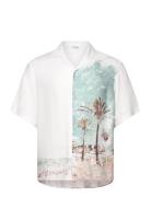 Diego Palms Resort Ss Tops Shirts Short-sleeved White Gabba