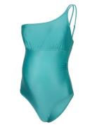 Mllulu Padded Hc Swimsuit Uv A. Badedragt Badetøj Blue Mamalicious