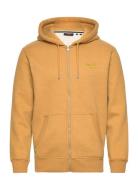 Essential Logo Zip Hoodie Tops Sweatshirts & Hoodies Hoodies Yellow Su...