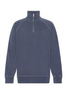 Sunfaded Half Zip Tops Sweatshirts & Hoodies Sweatshirts Blue GANT