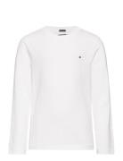Boys Basic Cn Knit L/S Tops T-shirts Long-sleeved T-Skjorte White Tomm...